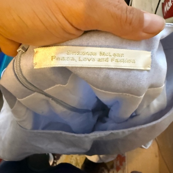 Shannon McLean Preppy Blue Cotton Drop Waist Pleated Dress - Picture 2 of 3